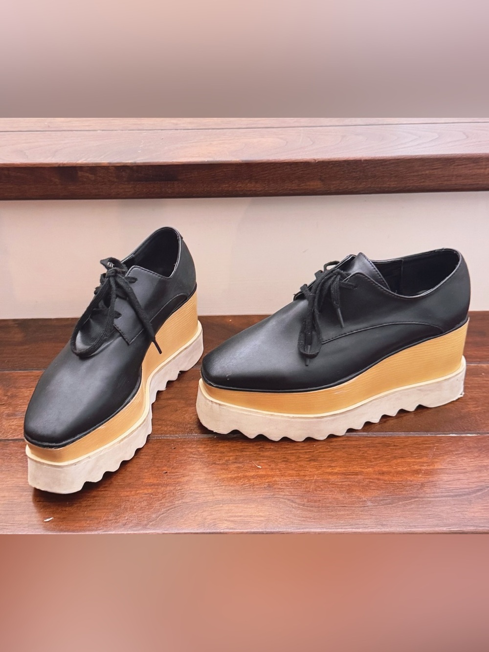 Stella McCartney Leather Platform Sneakers